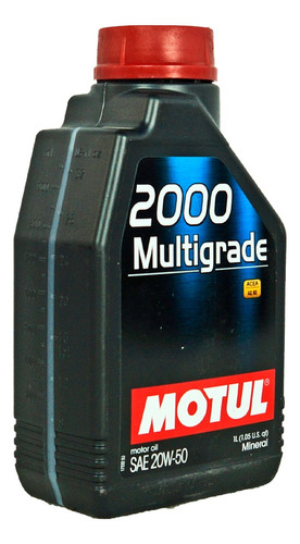 Aceite Motul 2000 Multigrade 20w-50 Mineral 1l