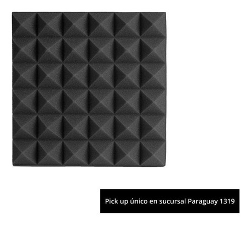 Imagen 1 de 2 de Panel Acústico Aislante 50x50x5 Piramidal Reductor De Ruido