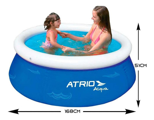 Piscina Inflável redonda Atrio Acqua ES303 de 1.68m x 0.51m 1000L azul caixa
