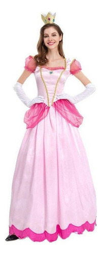 A Vestido Fiesta Princesa Peach Halloween Vestido De Cosplay,3