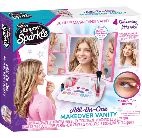 Juego Crazart Shimmer And Sparkle All In One Makeover Vanity
