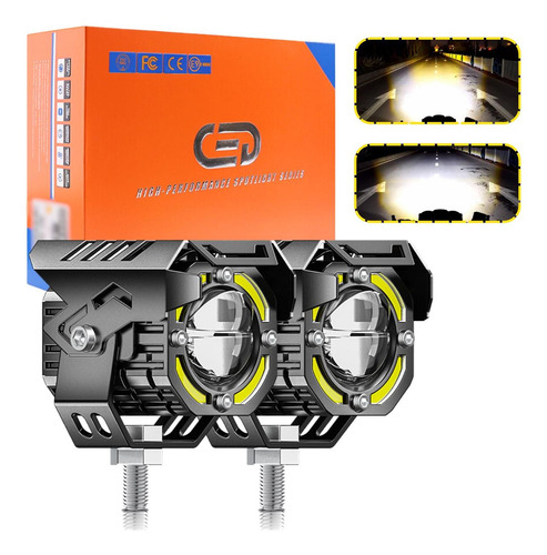 Par Faro Led Premium Exploradora Moto 80w C/ Control Estrobo