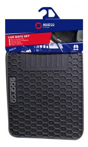 Sparco Alfombra De Goma 3 Piezas Car Mats Gris