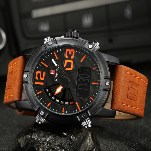 Naviforce Nf9095 Multifunción Calidad Estilo Cuero Moderno
