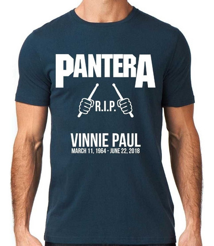 Remera Pantera Vinnie Paul Calidad Premium 100% Algodón