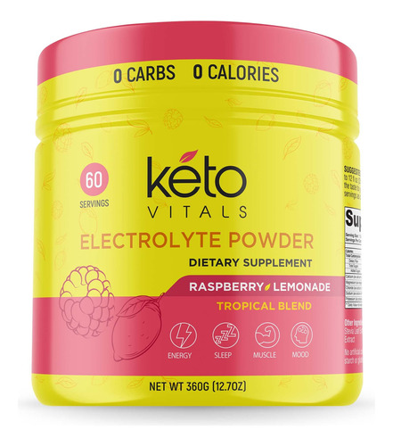 Keto Vitals Electrolitos En Polvo  Polvo De Electrolitos Cet