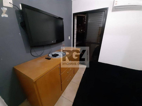 Imagem 4 de 10 de Flat Com 1 Dormitório Para Alugar, 36 M² Por R$ 2.300,00/mês - Centro - São Vicente/sp - Fl0050