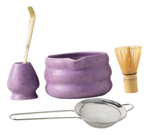 5 Piezas Kits De De Té De Té Japonés Matcha Púrpura