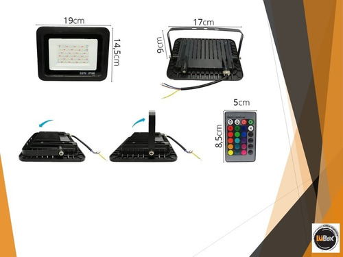 Imagen 2 de 6 de Reflector Led 50w Rgb 220v Alta Potencia Exterior/interior