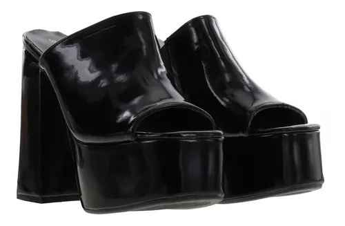 Zapatos De Tac n Estilo Peep Toe Con Plataforma Frontal