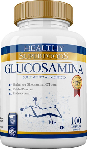 Glucosamina Pura Premium 500mg 100 Tabs Sabor Natural