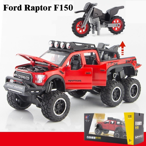 Ford Raptor F150 Miniatura Metal Autos Luces Y Sonido 1:28