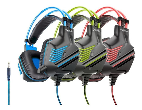 Imagen 1 de 10 de Auriculares Gamer Ovansu Osaug580 Verde Consolas Mic 3.5mm