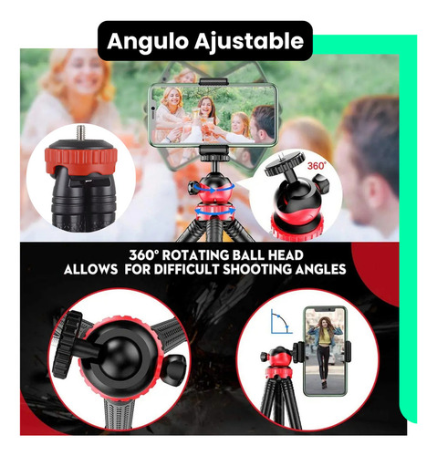 Tripode Gorila Flexible De 30 Cm Para Celular Y Camara De Fotografia Videos Flexible Con Soporte Selfie Para Telefono Gxtronics
