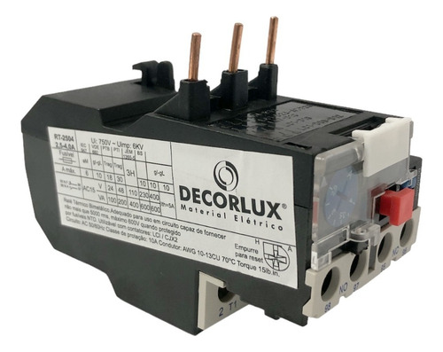 Relé Térmico Bimetálico Ajuste 2,5~4,0a 25a Decorlux 110v/220v