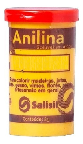 Kit 4 Anilina Em Pó Amarelo Limão 8g Salisil