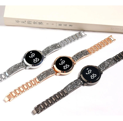 Reloj Pulsera Digital Para Mujer Brilloso