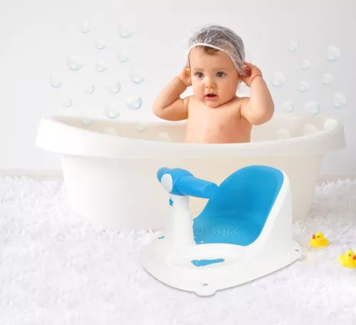 Silla De Baño Ducha Antidesliza Para Bebe Con Ventosas Azul