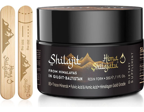 Resina De Shilajit Del Himalaya 100 % Puro 85 Minerales 30g Sabor Natural