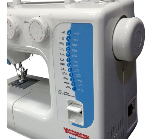 Maquina Coser Profesional Multifuncion 24 Funciones Master Azul Acero