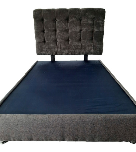 Base Cama + Cabecera Con Tapiz Matrimonial Combo  