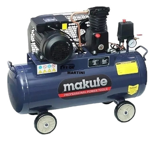 Compresor De Aire 100 Litros Makute, 2 Hp