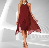 Comprar Vestido Fiesta Coctel Importado Noche Modelo Rosa Qilaixing