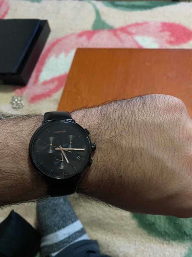 Relógio Calvin Klein Pulseira Em Couro