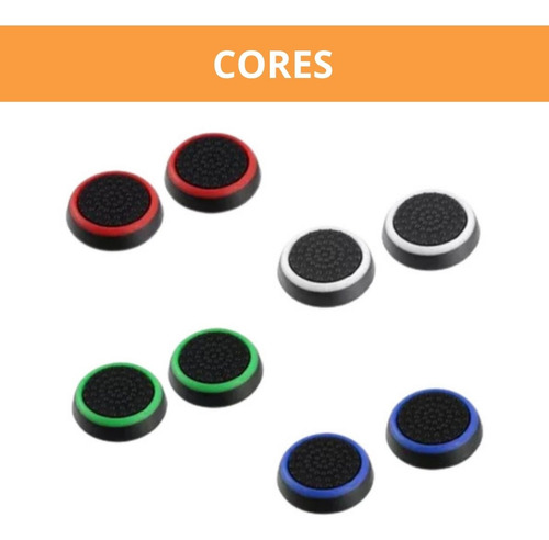 Capa Controle Borracha Analógico Xbox One Ps5 Ps4 Ps3 Pro