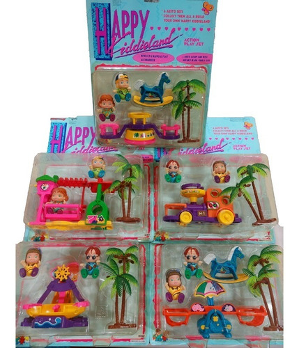 Happy Kiddieland Action Play Set C/u Años 90 Jretro