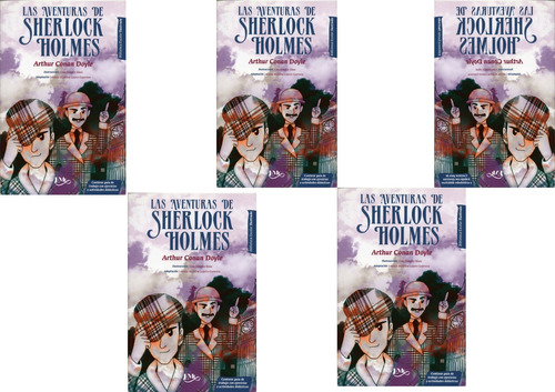 Pack 5 Libros Las Aventuras De Sherlock Holmes-biblioteca