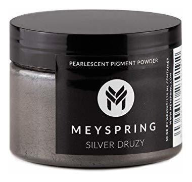 Pigmento Para Resina Mica En Polvo Silver Druzy 50g