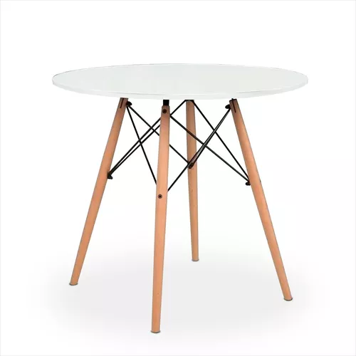 Mesa De Comedor Eames Redonda 90 Cm