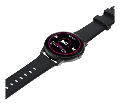 Imagen 3 de 3 de Smartwatch Imilab KW66 Smart Watch 1.28" caja 45.3mm de aleación de zinc black malla black de silicona