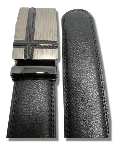 Imagen 4 de 10 de Cinturón Correa Hebilla Automática De Cuero Para Hombres