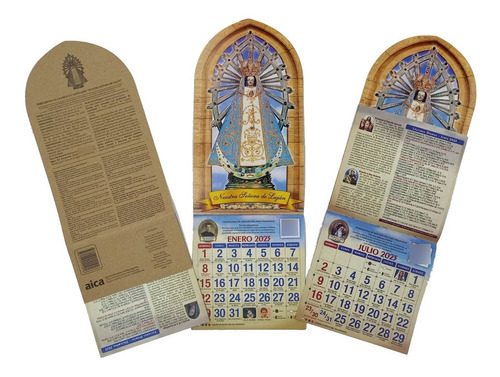 Calendario Almanaque Liturgico 2024 - Virgen De Lujan 3unid