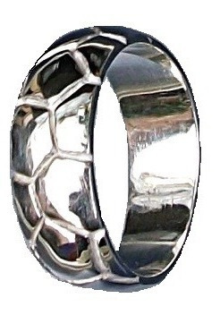 Anillo Balón De Futbol Moderno Gruesa Deporte Plata Solida