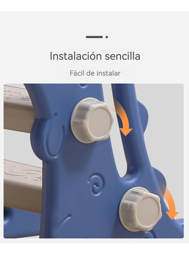 Juegos De Niños Resbaladilla Tobogán Con Canasta Baloncesto Azul