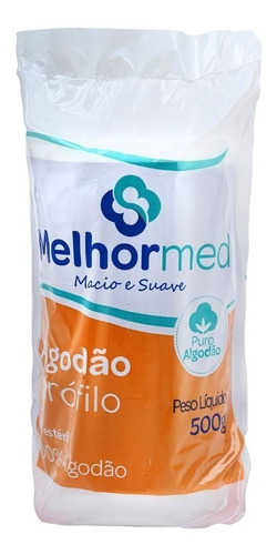 Algodão Hidrofilo 500g Melhormed Kit 20 Unidades