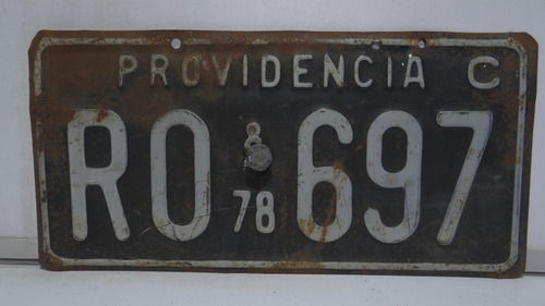 Placa Patente Antigua , Providencia 78