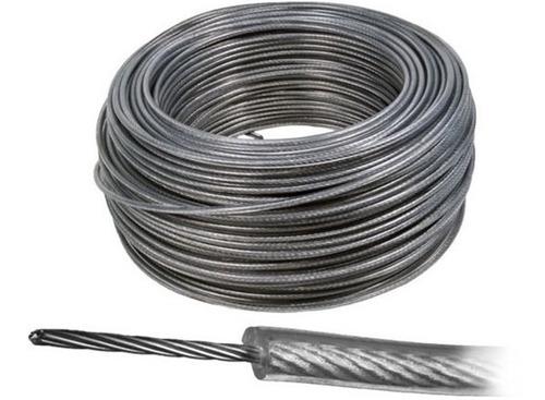 Cable De Acero Precinto Forrado Pvc 4.5mm 100mt Aduana