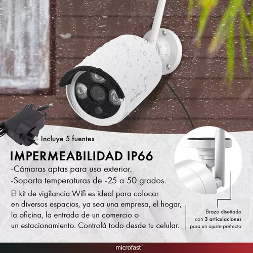 Kit Seguridad Inalámbrico Wifi Sinovision 4 Camaras Exterior