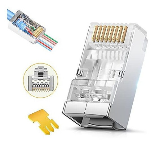 Cable Red Ethernet Conectores Blindados Rj45 Cat6 Cat 6a - C