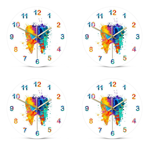 Reloj De Pared Con Estampado De Pintura Dental En Acuarela,