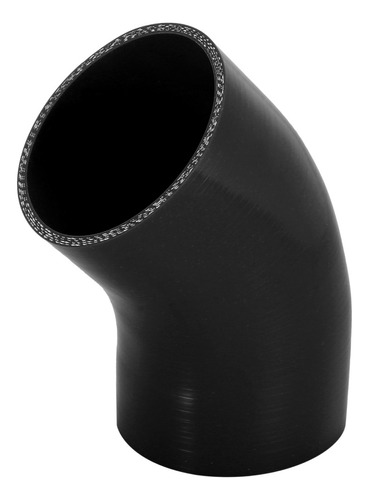 Manguera De Silicon Codo 45 Grados Intercooler 89mm Negro