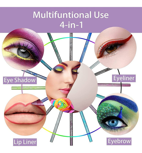 21 Colors Eyeliner Pen Set, Eyeliner Pencil Set, Waterproof