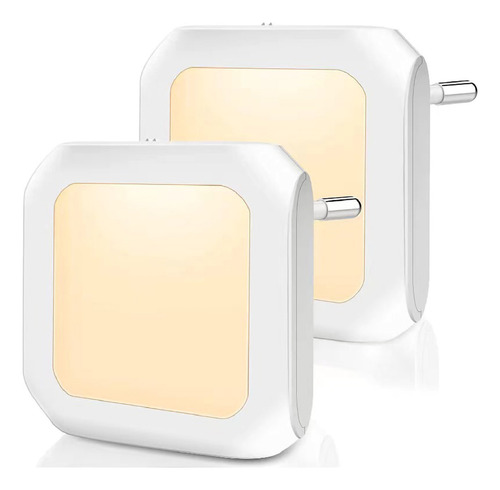 2 Pack Luz Nocturna Enchufable Con Sensor De Luz Para Hogar