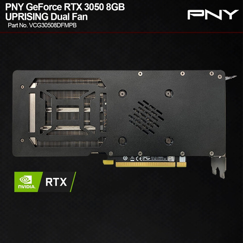 Imagen 6 de 6 de Placa De Video Pny Gforce Rtx 3050 8gb Uprising Dual Fan