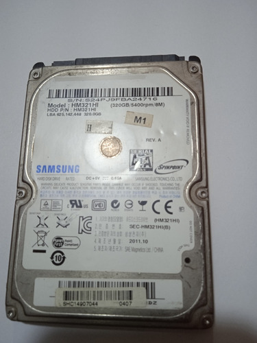 Disco Duro Samsung 320gb 2.5 