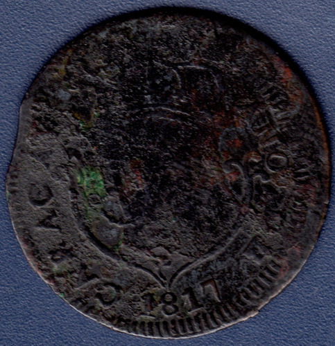 Moneda De 1/4 De Real De 1817 G Provincia Caracas Cuartillo